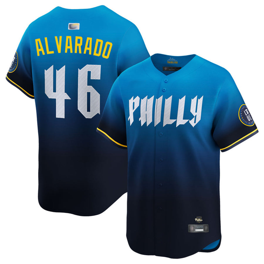 P.Phillies #46 Jose Alvarado Player City Connect Limited Baseball Jerseys
