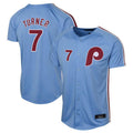 Custom #7 Light Blue PHI Baseball Shirt Top