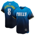 Custom #8 City Connect PHI Baseball Shirt Top