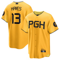 Custom #13 Gold City Connect PIT Baseball Shirt Top