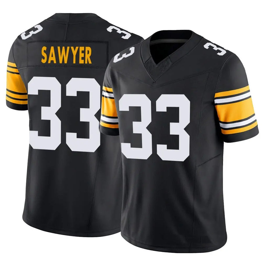 Custom #33 Black PIT Football Shirt Top