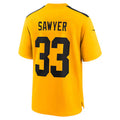 Custom #33 Gold PIT Football Shirt Top