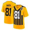 Custom #81 Gold PIT Football Shirt Top