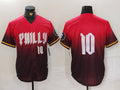 Custom #10 Red City Connect PHI Baseball Shirt Top