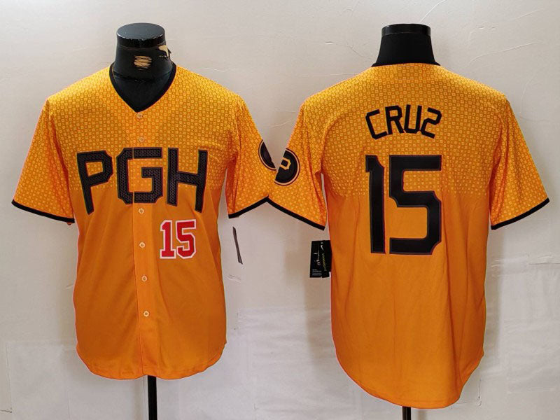 Custom #15 PIT Baseball Shirt Top