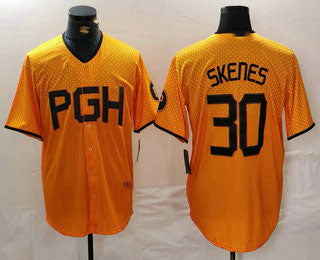 Custom #30 Gold City Connect PIT Baseball Shirt Top