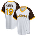 Custom #19 White SD Baseball Shirt Top
