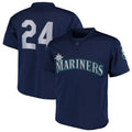 Custom #24 Navy SEA Baseball Shirt Top