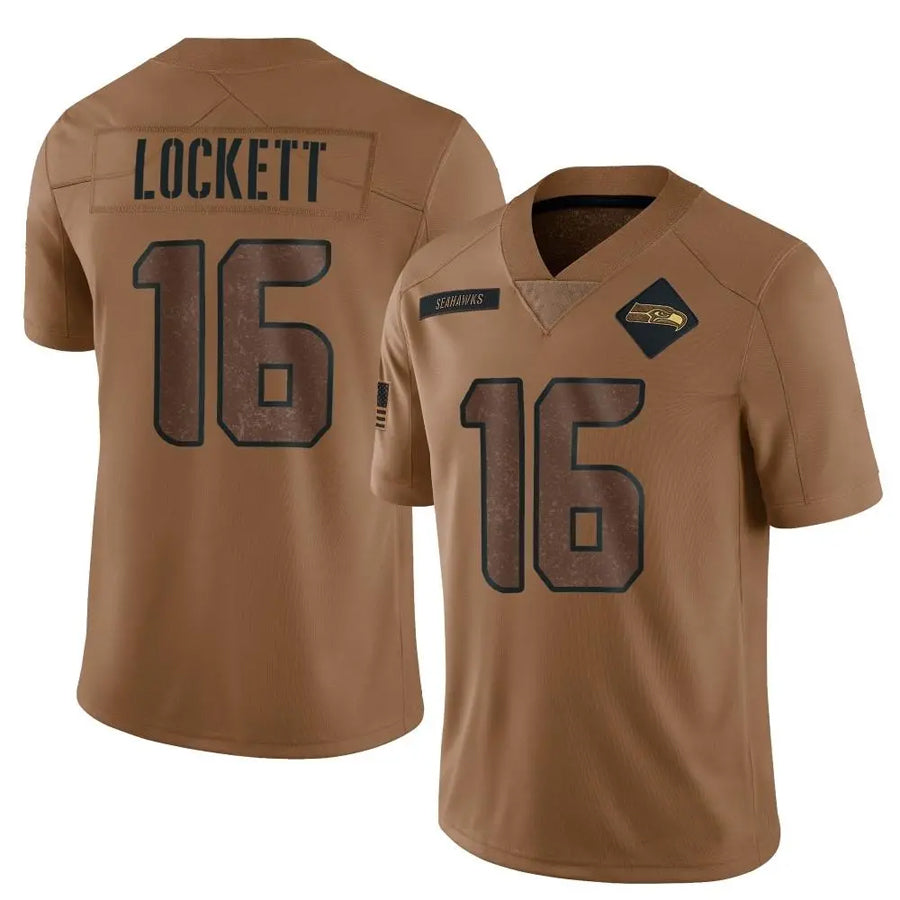 S.Seahawks #16 Tyler Lockett Player Brown Salute To Service Limited Football Jerseys