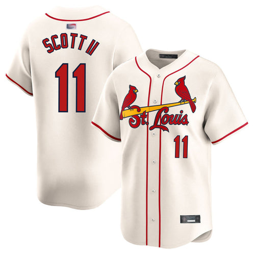 Custom #11 Cream STL Baseball Shirt Top