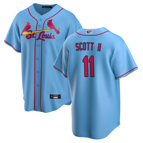 Custom #11 Light Blue STL Baseball Shirt Top