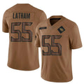 T.Titans #55 JC Latham Player Brown Salute To Service Limited Football Jerseys