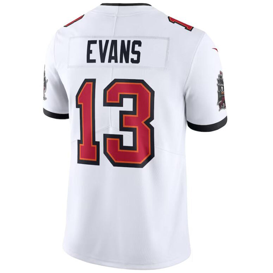 Custom #13 White TB Football Shirt Top