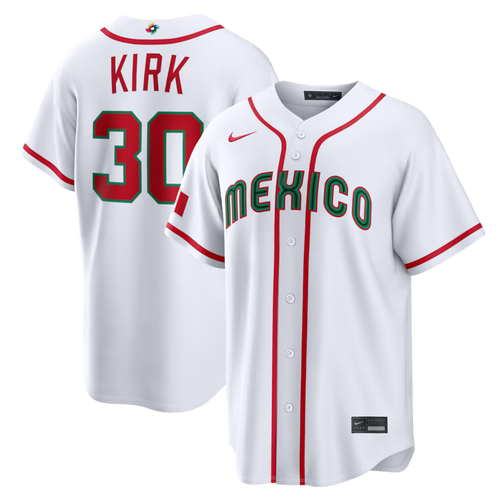 Alejandro Kirk Mexico Baseball 2026 World Baseball Classic Home Stadium Jersey - White