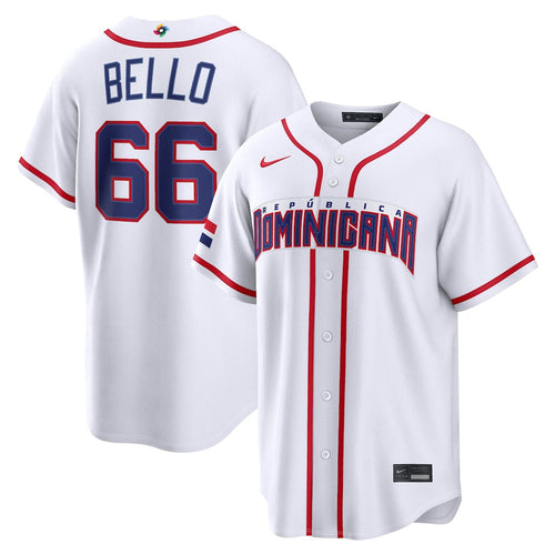 Brayan Bello Dominican Republic Baseball 2026 World Baseball Classic Home Stadium Jersey - White